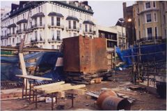 Clearing up Warrior Square storm drain site c2000